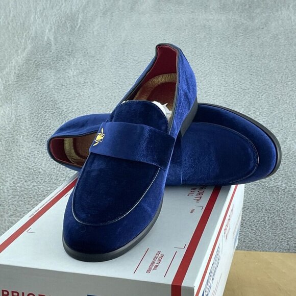 FLQL Men's Oxford Slip On Loafer Memory Foam Velvet Purple K26 Size 8 NWOB S119 - Picture 2 of 8